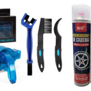KIT DE LIMPIEZA +SPRAY PARA LIMPIAR EL SISTEMA DE ARRASTRE DE BICICLETA