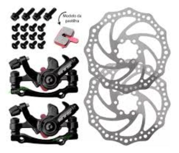 KIT COMPLETO DE FRENOS DE DISCO PARA BICICLETA - Imagen 2