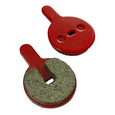 PAR DE PASTILLAS ROJAS PARA FRENOS DE DISCO DE BICICLETA