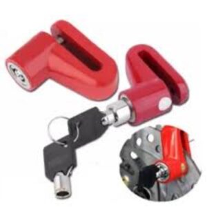 CANDADO DE DISCO COLOR ROJO DE MOTO SIN ALARMA