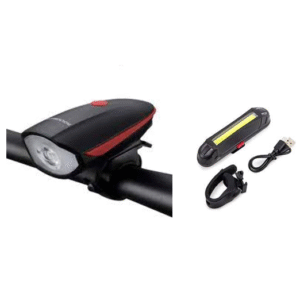 KIT LUZ DELANTERA DE 300LM + LUZ POSTERIOR DE 100LM