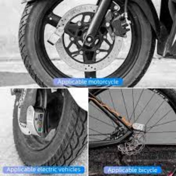 Candado De Disco Para Moto Bicicletas Con Alarma Antirrobo - Imagen 5