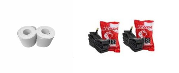 2 CÁMARAS KENDA ARO 26 + BANDAS ANTIPINCHAZOS PARA BICICLETA